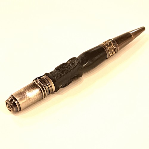 CR-026 Pen - Gaboon Ebony/Silver $60 at Hunter Wolff Gallery